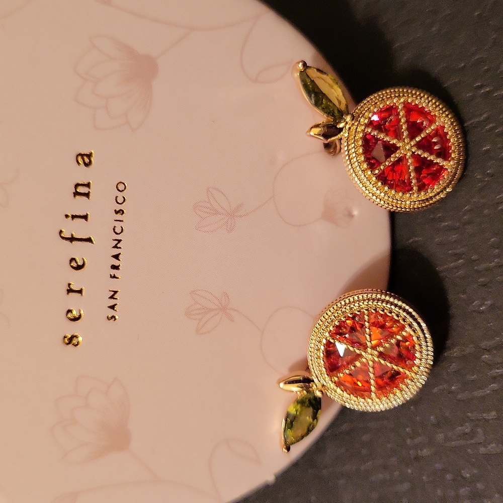 Orange Slice Stud Earrings